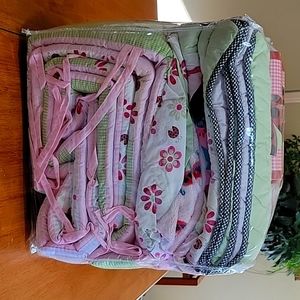 6 piece vintage Ladybug baby crib Nursery set